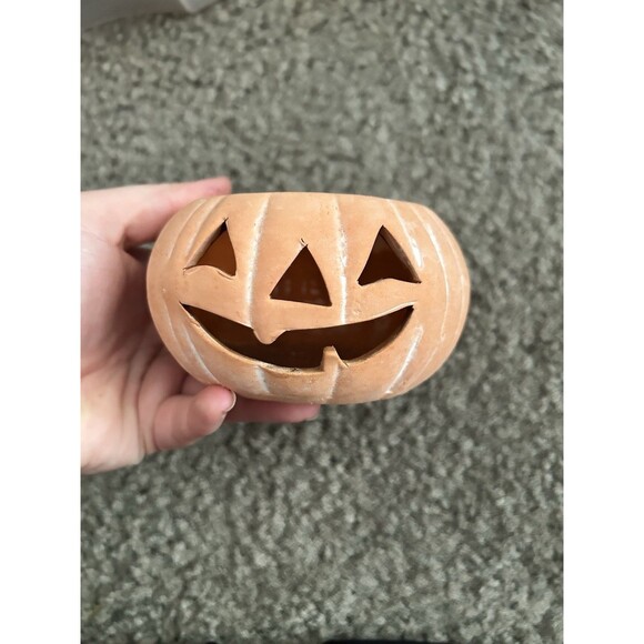 Bloom Rite VTG Mini Jack O Lantern Halloween Pumpkin Plant Pot - Picture 1 of 3